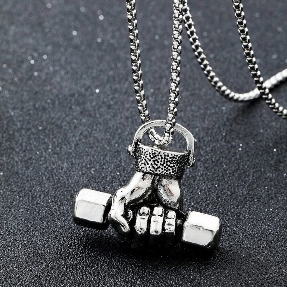 Super Cool Barebell Necklace